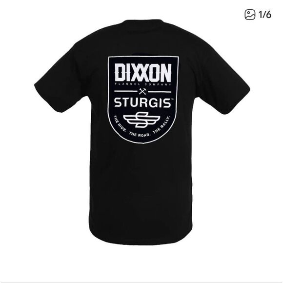 Dixxon Sturgis Ride Roar Rally Badge T-Shirt Men's XL Black Short Sleeve Cotton - Picture 2 of 3